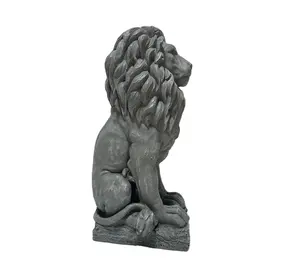 รูปปั้นสิงโตเรซินสีบรอนซ์สำหรับตกแต่งบ้าน
