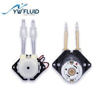 Pompe péristaltique de dosage d'eau à moteur CC haute pression Micro 6V/12V/24V de bonne qualité, personnalisable OEM, débit de 130 ml/min, garantie 1 an