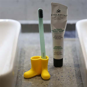Botas de lluvia de silicona <span class=keywords><strong>para</strong></span> amantes, artilugios creativos de baño <span class=keywords><strong>para</strong></span> <span class=keywords><strong>padres</strong></span> e hijos, soporte <span class=keywords><strong>para</strong></span> cepillo de dientes con bolígrafo cosmético - Product Image 1