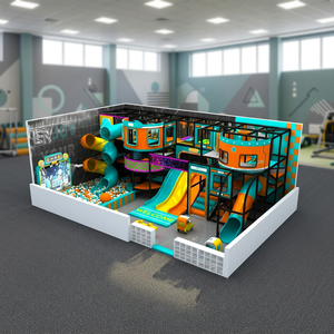 Équipement de terrain de jeu intérieur, piscine à balles, toboggan en spirale, usage commercial, centre de jeux souple en métal/plastique/vinyle, capacité 100-500 kg pour - Product Image 1