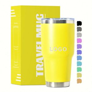 Gobelet isotherme personnalisé de 30 oz à double paroi en acier inoxydable, tasse à café et à eau à prix abordable, tasses de voyage pour voiture de 30 oz avec couvercle - Product Image 1