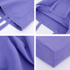 Sacs fourre-tout en toile réutilisables à grande capacité 34x38x16cm avec bandoulière, promotionnels, vierges, simples, avec poignée en ruban, personnalisables - Product Image 3