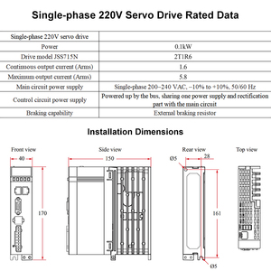 ชุดมอเตอร์ AC เฟสเดียว 220V 100W 0.32nm 3000rpm พร้อมไดรฟ์ EtherCAT สำหรับเครื่องพิมพ์ 3 มิติ JSSMK1-H2T0130BN26 เฟสเดียว 17- - Product Image 2