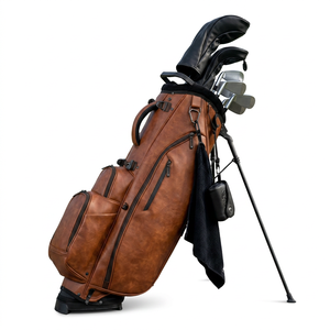 Bolsa de Golf Portátil de Cuero PU con Cierre Magnético, Impermeable, con Múltiples Bolsillos, Organizador de Palos, Logotipo Personalizado para Adultos - Product Image 3