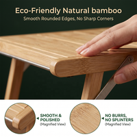 Table de camping portable pliable légère en bambou, équipement de cuisson BBQ extérieur imperméable et durable pour Overlanding et Vanlife