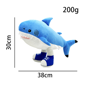 Venta al por mayor disponible Italia Brainrot Tung Sahur figura peluche Italia Brainrot Tralalero Tralala tiburón azul - Product Image 6
