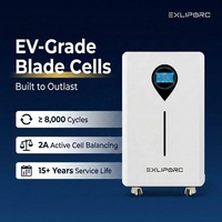 Système d'énergie solaire à batterie au lithium LiFePO4 certifié CE 51,2 V 16 kWh 30 kWh, alimentation de secours domestique