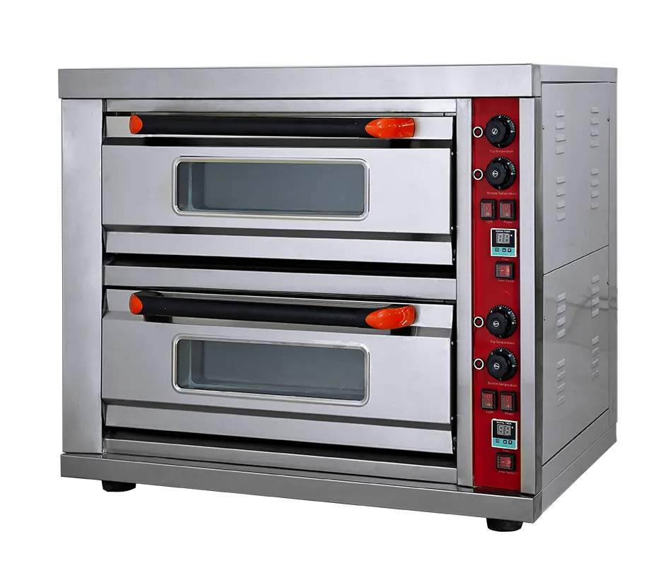 Astar Fabriek Prijs Fabricage Bakkerij Apparatuur Bakmachine Dek Oven Dubbele Steen Elektrische 2 Dekken 2 Trays Pizza Oven