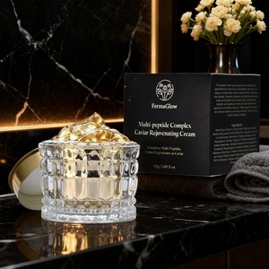 Creme Facial Rejuvenescedor de Caviar com Complexo de Multi Peptídeos Fermentados, Antienvelhecimento, Reparação de Rugas, Firmador, Hidratante e Nutritivo - Product Image 4