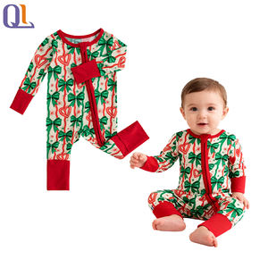 Combinaison longue en fibre de bambou <span class=keywords><strong>pour</strong></span> bébé, vêtements de nuit <span class=keywords><strong>pour</strong></span> bébé, cadeau de Noël <span class=keywords><strong>pour</strong></span> nouveau-né - Product Image 1