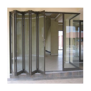 Puerta delantera plegable con diseño de acordeón, puerta de vidrio biplegable, buena calidad - Product Image 4