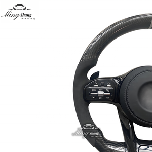 Convient pour mercedes-benz 809AMG GLE CLS GLA CLA SLC ML GL GLK <span class=keywords><strong>G63</strong></span> C63 W221 S63 couleur noir pur fond plat volant de sport - Product Image 6