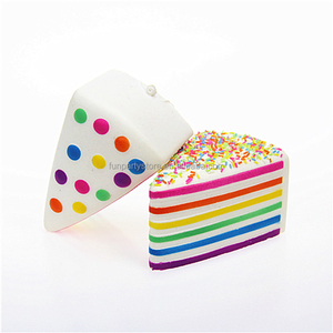 Giocattoli Antistress a Forma di Torta Triangolare in Gomma, Giocattoli Squishy a Lenta Risalita a Forma di Torta Stratificata per Bambini - Product Image 6