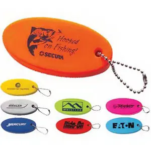 Wholesale Floater Keyring Promotional Custom Logo Floating Water Print Keychain Oval Soft Floater Keychain
