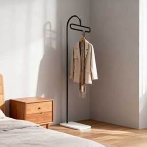 Simple Floor Standing Clothes <b>Rack</b> Iron Rectangular 40x25x175 Bedroom <b>Coat</b> <b>Stand</b> - Product Image 2