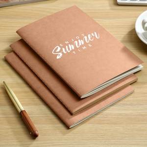 Cuaderno de Papel Kraft Ecológico Personalizado con Logotipo, Agenda, Cuaderno para Estudiantes con Páginas Rayadas, Encuadernado con Hilo - Product Image 5