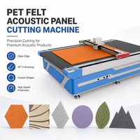 Machine de découpe CNC à plat de haute précision pour feutre acoustique en fibre de polyester, découpeuse automatique industrielle de panneaux