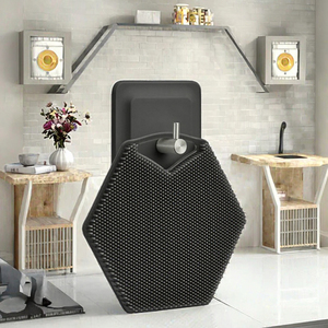 Zenara Modern Hexagon Silicone Body <b>Scrubber</b> Exfoliating Shower Brush 0.045kg for Children <b>Bath</b> Massage Tool - Product Image 2