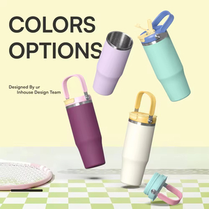 50oz Water Tumbler With Handle and Straw Lid Leak-proof Reusable BPA Free Stainless Steel Insulated Travel Tumbler - Product Image 6