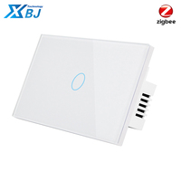 Commutateur intelligent Zigbee 1/2/3/4 Gang standard américain Commutateurs intelligents Wifi Fonctionne Alexa Tuya Commutateurs tactiles à domicile Commutateur intelligent Wifi Zigbee