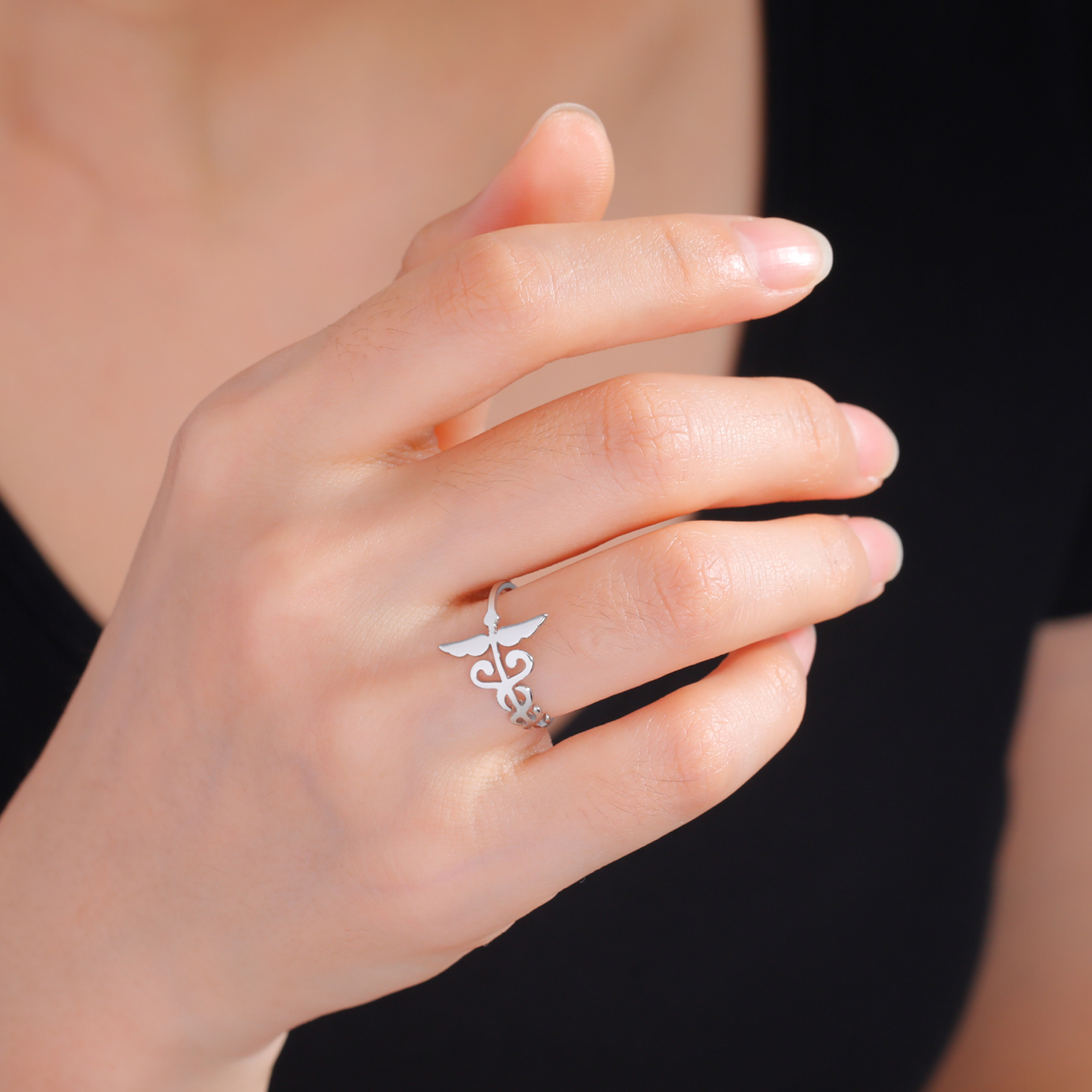 Caduceus Ring - Symbolic Jewelry for Healthcare Professionals