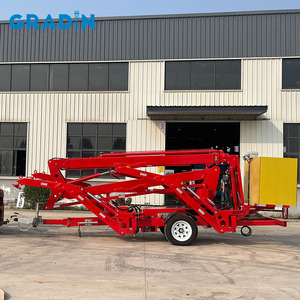 8-25m קרוון המפרק בום מעלית פלטפורמה חשמלית הידראולית חיצונית עבודה אווירית נגררת בום המבטא בום - Product Image 3