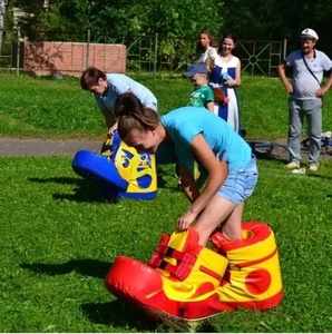 Tốc Độ Bơm Hơi Lớn Giày Đội Xây Dựng Hoạt Động Trò Chơi Thể Thao Khổng Lồ Bigfoot Bouncy Giày PVC Miếng Bọt Biển Khởi Động - Product Image 3
