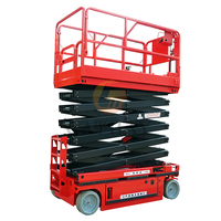 Plateforme élévatrice à ciseaux électrique portable CE Rohs Cathaylift, capacité de charge 300 kg, hauteur de levage 6-12 m, acier au manganèse, 2 personnes, intérieur/extérieur