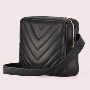 Benutzer definierte schwarze PU Leder geste ppte Geld gürtel Geldbörse Gürtel tasche Damen Damen Taillen tasche - Product Image 3