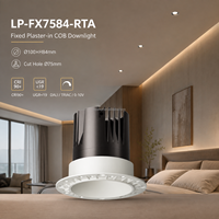 Spot encastré LED COB 12W en aluminium sans cadre pour plafond, découpe 75mm, pour hôtel, villa, maison LP-FX7584-RTA-21
