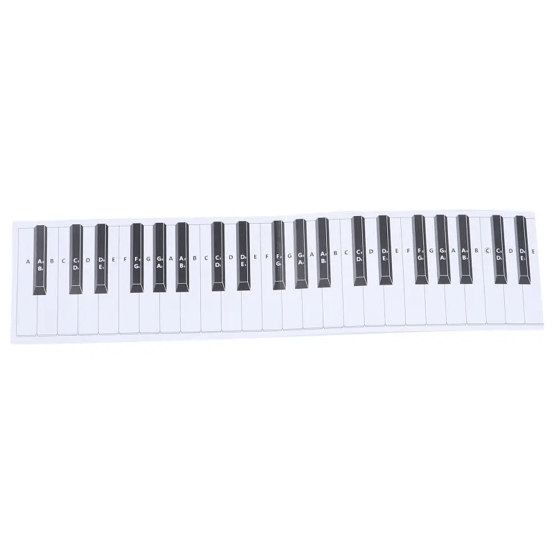 88 Key Hand Roll Piano Keyboard Practice Guide Paper Keyboard Chart for Student