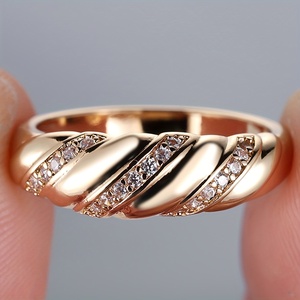 1pc Bague torsadée <span class=keywords><strong>ANGOL</strong></span> pour femme - Bijou sophistiqué pour mariage et fiançailles, cadeau abordable pour le quotidien et les occasions formelles - Product Image 2