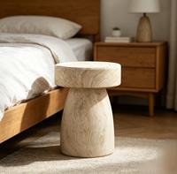 Table d'appoint mobile moderne et minimaliste en forme de phare en MgO sur pieds hauts / Table basse durable pour salon / Coin artistique pour la maison
