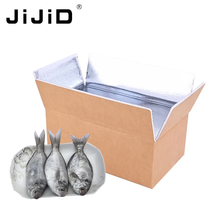 JiJiD Eco amigable papel de aluminio de espuma fácil de manejar material de aislamiento térmico aislado caja para entregar alimentos congelados