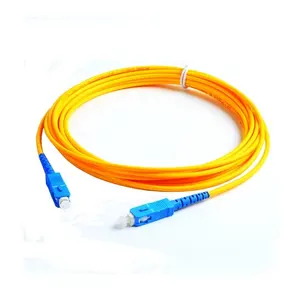 SM G652D 2.0mm PVC Simplex SC-SC tali pusat Path cord Single mode Fiber Patch cord With SC/UPC Fiber Optic Connector