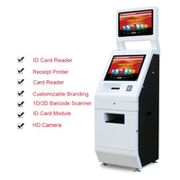 à commande automatique pour PC à écran tactile debout de 32 pouces, Kiosque interactif d'imprimante Android POS en libre-service