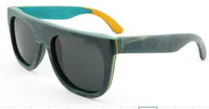 Oculos madeira biểu tượng tùy chỉnh ống kính phân cực kính mặt trời làm bằng tay tự nhiên tái chế ván trượt gỗ tre thể thao Kính mát bằng gỗ - Product Image 2