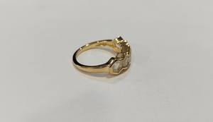 แหวนหกเหลี่ยมลายรุ้งมูนสโตนสไตล์คลาสสิกสีเหลืองชุบทอง925ตั้งขอบเงินสำหรับงานแต่งงานคอลเลกชันสุดหรู - Product Image 3