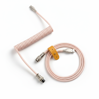 Câble USB Type C en spirale tressée en alliage d'aluminium GX12 M10 M12, câble USB-C pour clavier mécanique