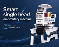 Machine à broder automatique à grande vitesse informatisée à 10 aiguilles, tête simple, usage domestique et commercial, pour chapeaux, casquettes, t-shirts, CE ISO