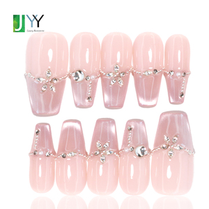 <span class=keywords><strong>Uñas</strong></span> Postizas de Gel 3D de Lujo Hechas a Mano, Suministros de <span class=keywords><strong>Uñas</strong></span> Acrílicas de Alta Calidad, <span class=keywords><strong>Uñas</strong></span> Artificiales <span class=keywords><strong>Elegantes</strong></span> con Pedrería - Product Image 2