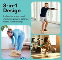 Cale d'étirement inclinable réglable avec logo personnalisé planche inclinée en bois de squats de physiothérapie planche inclinée de civière de mollet