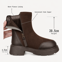 Bottes de neige de haute qualité pour femmes, semelle plateforme, bottes d'hiver chaudes doublées de polaire, chaussures à la cheville, logo personnalisé, fournisseur d'usine