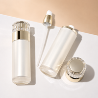 Flacon vide de luxe en acrylique or rose pour sérum cosmétique, 15ml, 30ml, 40ml, 50ml, 100ml, 120ml, 10g, 15g, 30g, 50g, pour soins de la peau