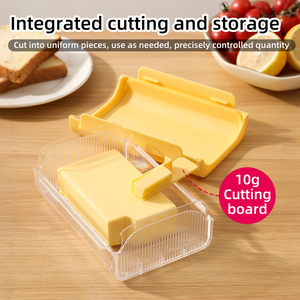 Custom Logo/Color <strong>Kitchen</strong> Baking Tools Plastic Butter Cheese Storage Crisper with Lid Cutting Food Storage Container - Product Image 2