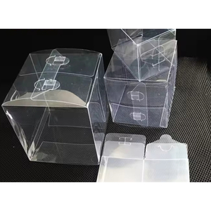 Tùy chỉnh có thể tái chế trong suốt vuông <span class=keywords><strong>PVC</strong></span> và PET gấp nhựa hộp quà tặng thân thiện với môi đóng gói giải pháp - Product Image 2