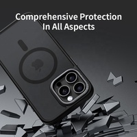 Coque magnétique pour iPhone 16 Pro Max Coque de téléphone portable givrée pour iPhone 16 Housse de protection mate translucide pour iPhone 16 Pro