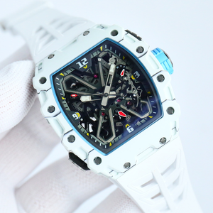 <span class=keywords><strong>Montre</strong></span> mécanique à tourbillon <span class=keywords><strong>intégré</strong></span> avec boîtier en forme de barillet en fibre de carbone, <span class=keywords><strong>bracelet</strong></span> en caoutchouc et fond transparent. - Product Image 5