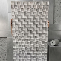 Panneau mural flexible en pierre de travertin 3D mosaïque légère, feuille de placage flexible, grand panneau mural pour revêtement mural extérieur