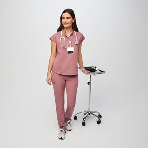 Médicos Scrubs Médico Doctor Hospital <span class=keywords><strong>Spa</strong></span> <span class=keywords><strong>Belleza</strong></span> Enfermería Uniforme Stretch Oversized Scrub Top - Product Image 2